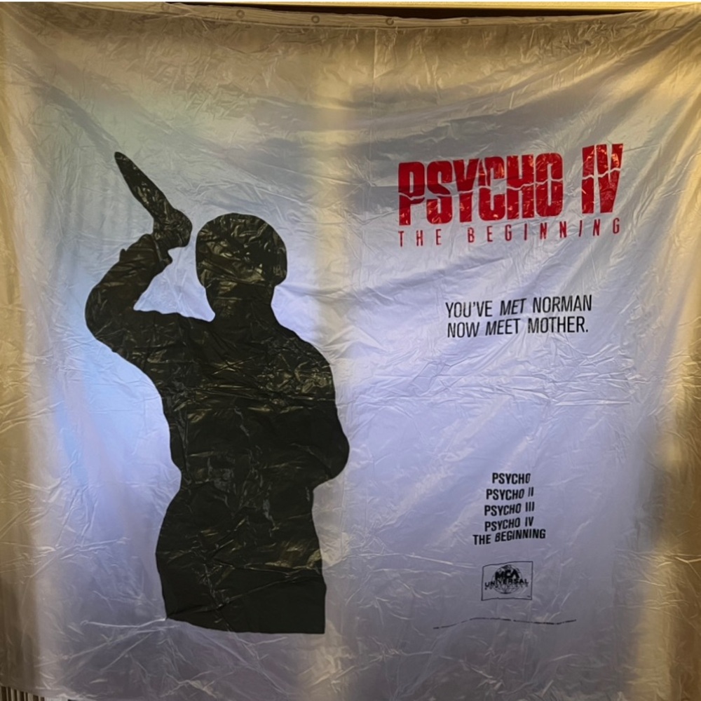 RARE Psycho IV THE BEGINNING Shower Curtain Horror Universal Studios, never Used